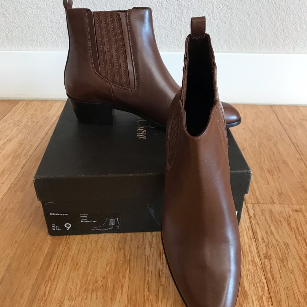 J. Crew Chelsea Boots Leather Wms size 9
